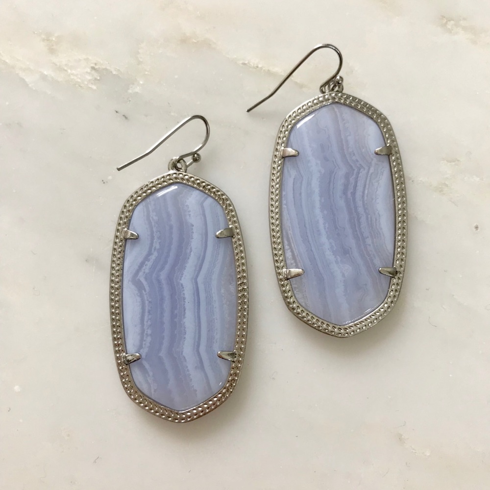 Kendra Scott Danielle earring in Blue Lace Agate